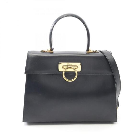 SALVATORE FERRAGAMO Black Leather Bag - Picture 1 of 11